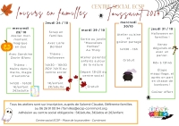 Loisirs en famille pour les vacances de la Toussaint à l&#039;ECSP