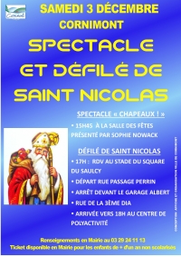 Spectacle et défilé de Saint Nicolas le 3 décembre