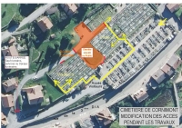 Plan d&#039;accès au cimetière pendant les travaux d&#039;extension